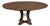 Transitional Round Dining Table, Medium - Light Brown Oak With Hammered Iron Accents For Sale