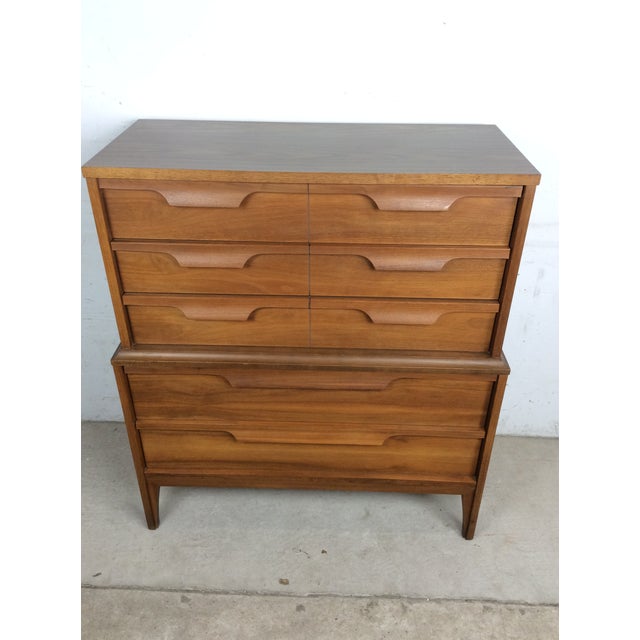 Mid Century Modern Five Drawer Highboy by Johnson Carper For Sale - Image 11 of 16