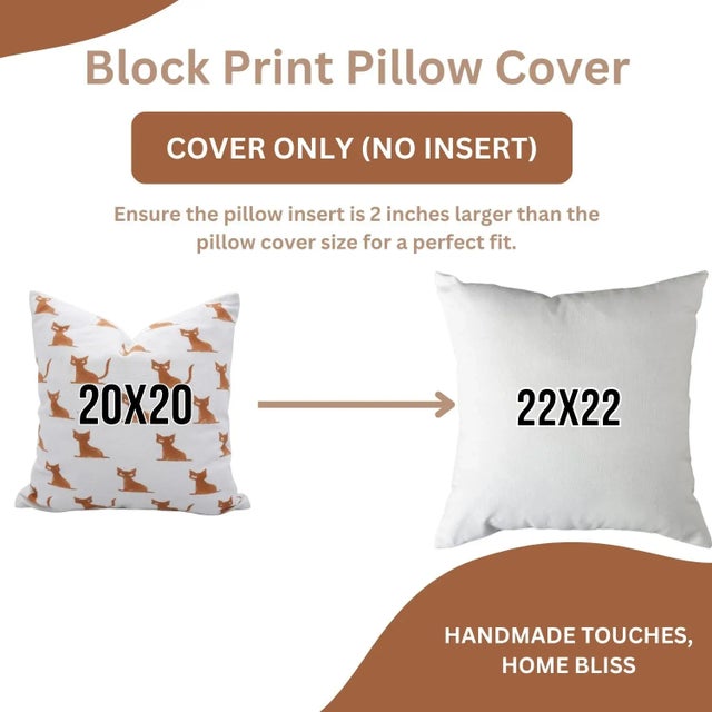 Add a touch of artisanal charm to your home with Fabdivine’s handmade block print pillow cover. Crafted from premium...