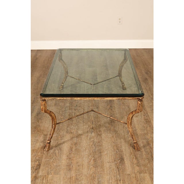 Minton Spindell 'Durant' Glass Top Iron Coffee Table For Sale - Image 13 of 18