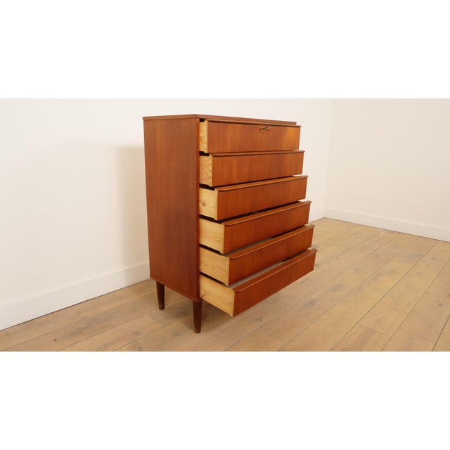 Brown Vintage Danish Chest of Drawers in Teak For Sale - Image 8 of 10