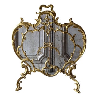 Gilt Bronze Fire Screen, France, 1900 For Sale
