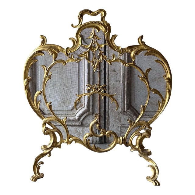 Gilt Bronze Fire Screen, France, 1900 For Sale