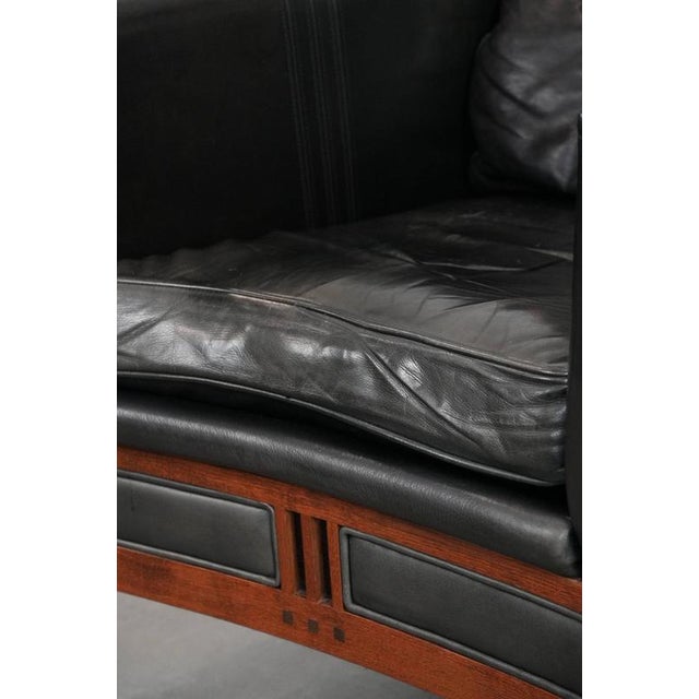 Art Deco Chair in Black Cowhide and Wood by Schuitema For Sale - Image 12 of 16