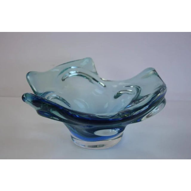 Mid-Century Modern Czech Art Glass Bowl by Chribska, 1960s For Sale - Image 6 of 13