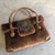 Textile 1970s Hippies Style Chocolate Brown Velvet Italian Top Handle Bag For Sale - Image 7 of 12