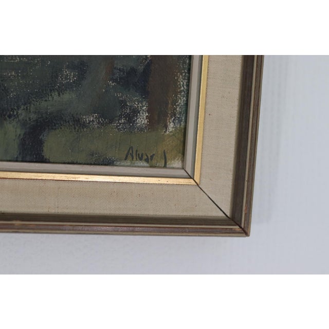 Alvar Jansson, Obscured by Trees, 1950s, Oil on Canvas, Framed For Sale - Image 7 of 15