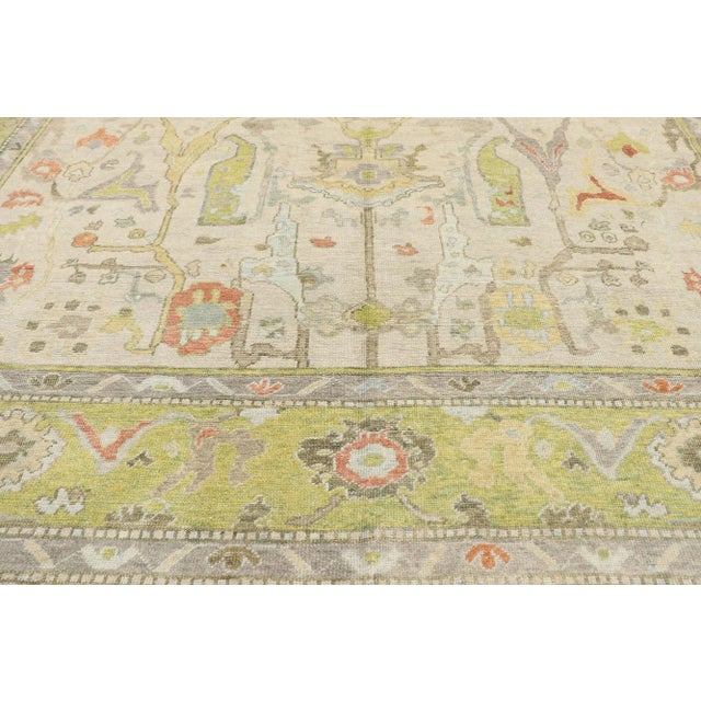 Colorful Oushak Turkish Rug, 11'10 X 14'11 For Sale - Image 4 of 9