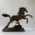 Metal Late 20th Century Bronze Rearing Horse Sculpture on Marble Base, 21” H – Dynamic Equestrian Statue For Sale - Image 7 of 10