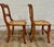 Brown Antique Carved Walnut Ladderback Cane Seat Carved Dining Chairs - Pair For Sale - Image 8 of 11