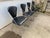 Vintage Linda Armchairs in Black Leather and Chromed Steel Frame by Arrben, 1980s, Set of 4 For Sale - Image 10 of 18