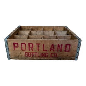 Vintage Wooden Portland Bottling Co Crate From Portland, Oregon