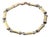 Mid 20th Century Long Tube 14k Two Tone Gold Link Bracelet For Sale