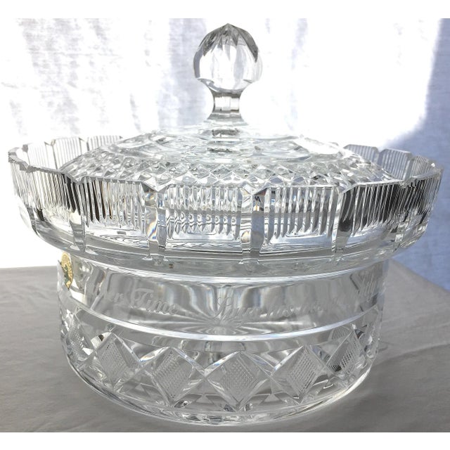 21st Century Waterford Millennium Society Limited 'Father Time' Lidded Centerpiece Bowl - 1 Piece For Sale - Image 12 of 12