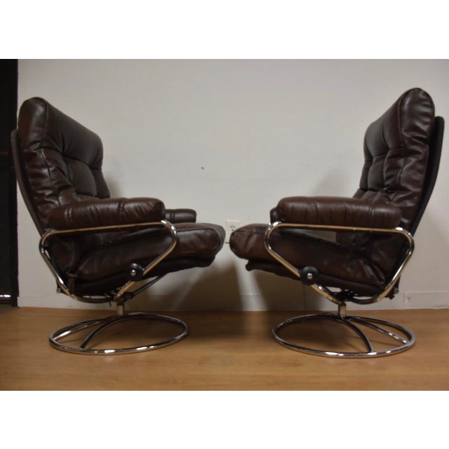 Ekornes Stressless Leather Recliners a Pair Chairish
