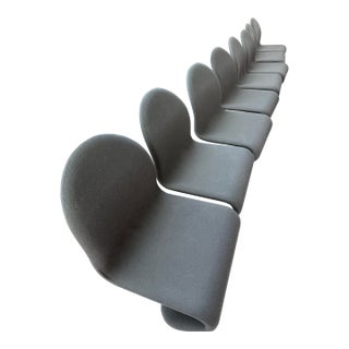 Set of 8 Verner Panton Swivel Chairs For Sale