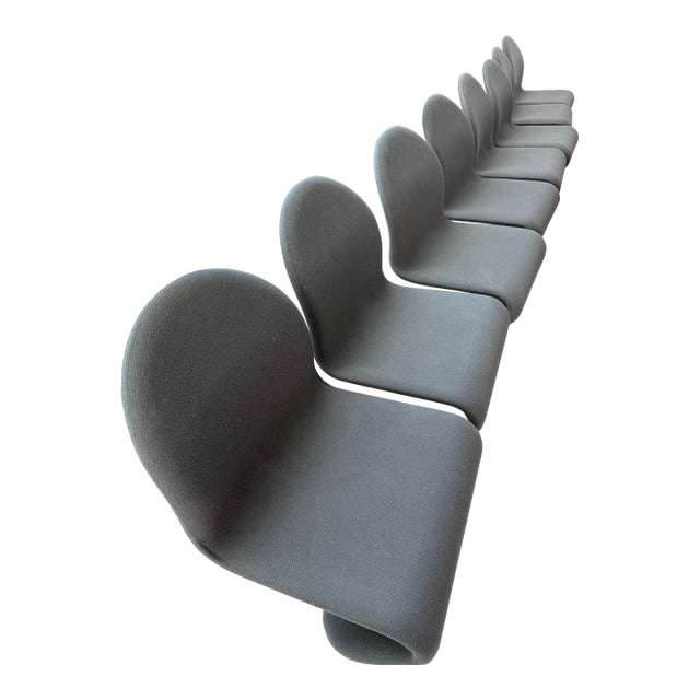 Set of 8 Verner Panton Swivel Chairs For Sale