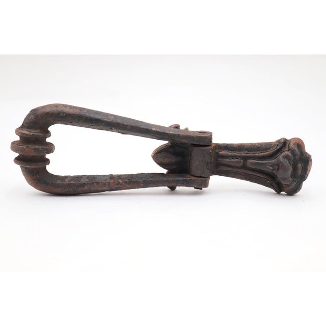 Antique door knocker made of cast iron with a black finish. Made by A. Kenrick & Sons. Mounting screws are included. The...