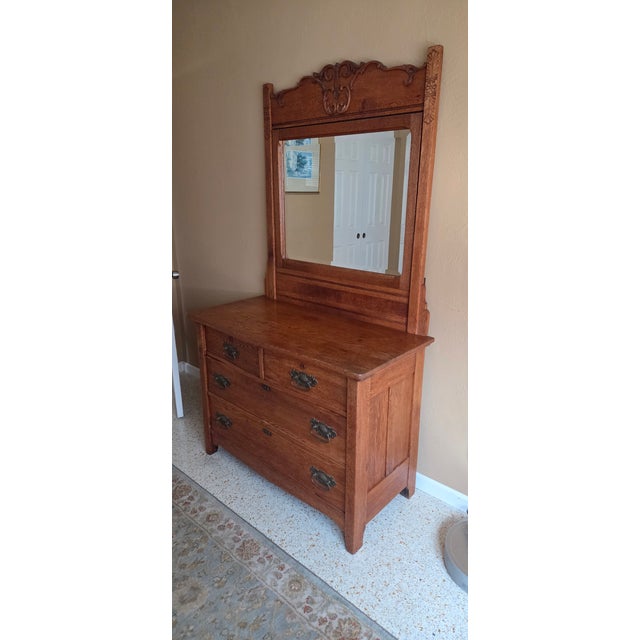 Lovingly refinished and in daily use for over 30 years, this dresser is in wonderful and usable condition. Guessing that...