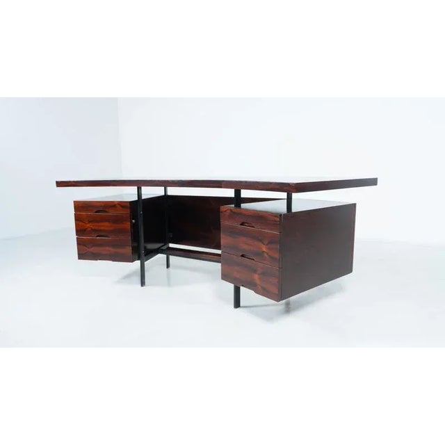 Mid-Century Modern Italian Wooden Desk with Drawers, 1960s For Sale - Image 17 of 18