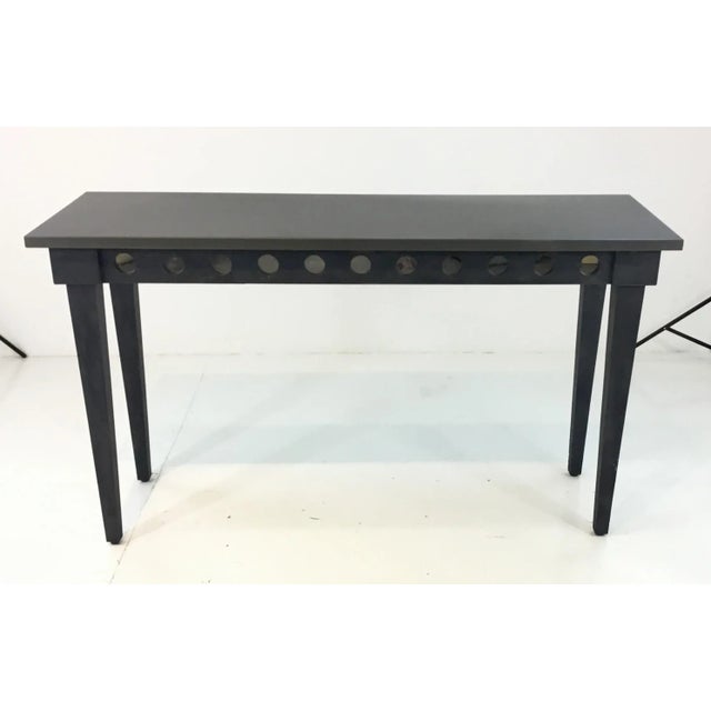 2010s Modern Currey & Co. Metal and Mirror Prototype Console Table For Sale - Image 5 of 5