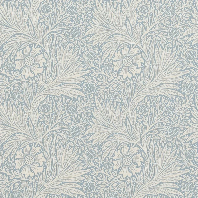 Morris & Co Marigold Wallpaper in Wedgwood For Sale