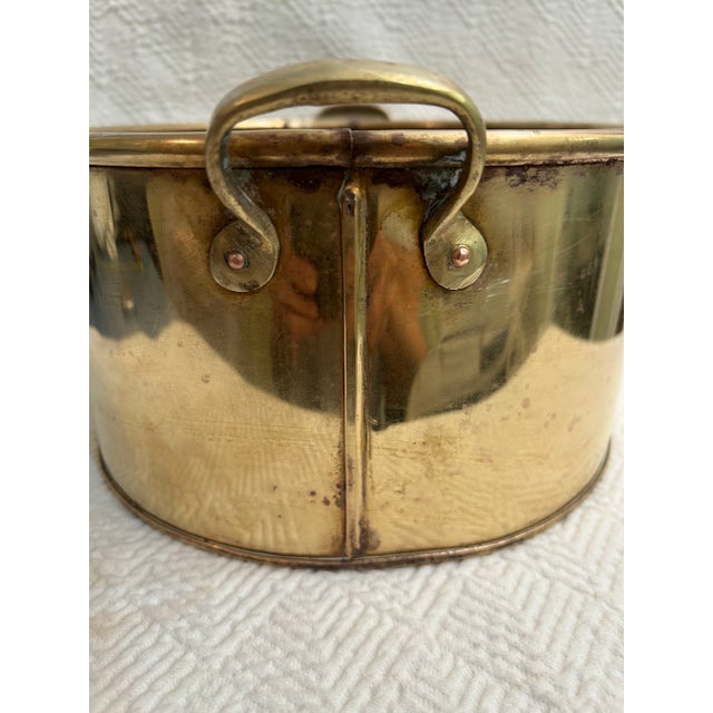 English Vintage English Brass Preserve Pot or Planter For Sale - Image 3 of 8