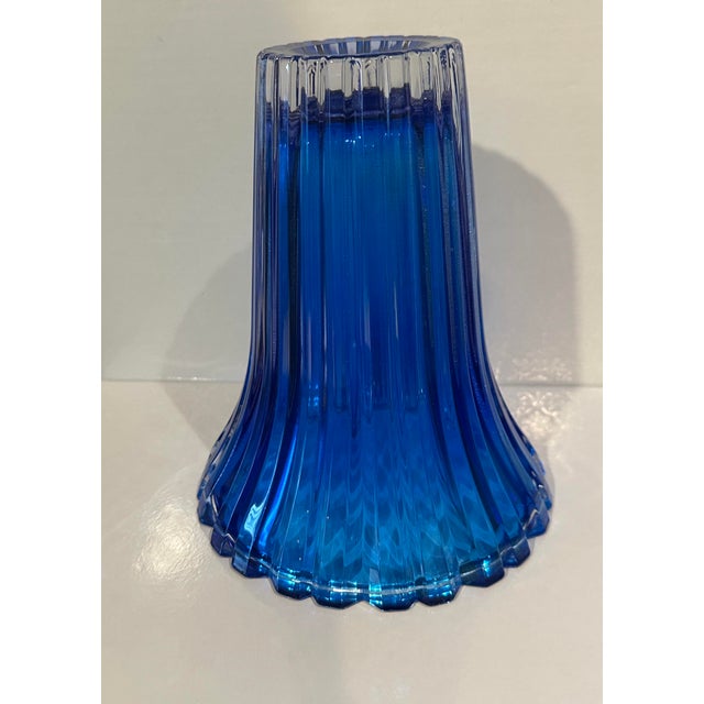 Glass Vintage Studio Nova Cobalt Blue Vase For Sale - Image 7 of 7
