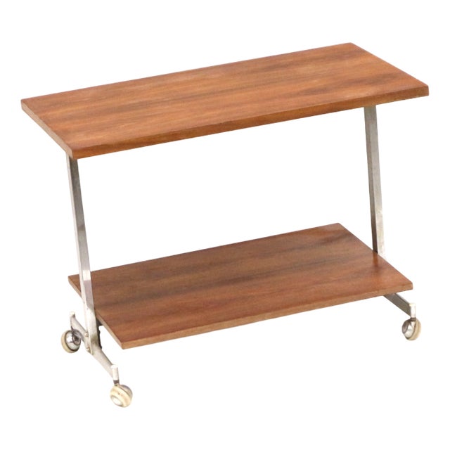 Vintage Serving Trolley or TV Cabinet in Teak, 1960s For Sale