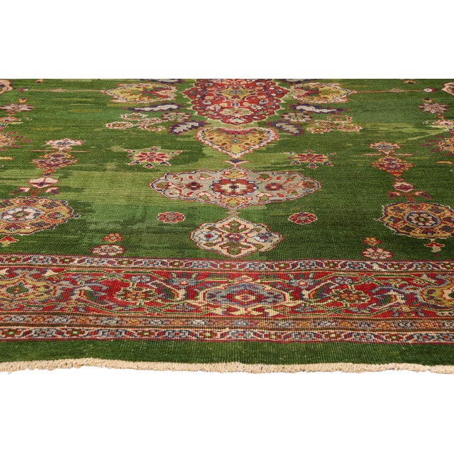 Late 19th Century Persian Sultanabad Rug, 09'06 X 12'03 For Sale - Image 4 of 10
