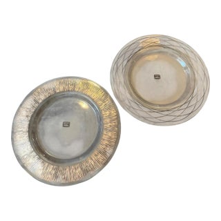 Two 2000s Barbara Forni for Sottsass Associated Studio Round Glass Plates For Sale