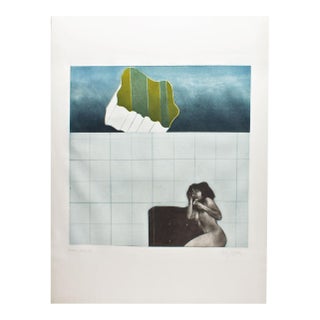 Artist’s Proof Mezzotint and Color Etching by Wolfgang Gafgen For Sale