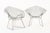Mid-Century Modern Mid Century Modern Silver Diamond Wire Lounge Chairs by Harry Bertoia for Knoll For Sale - Image 3 of 13