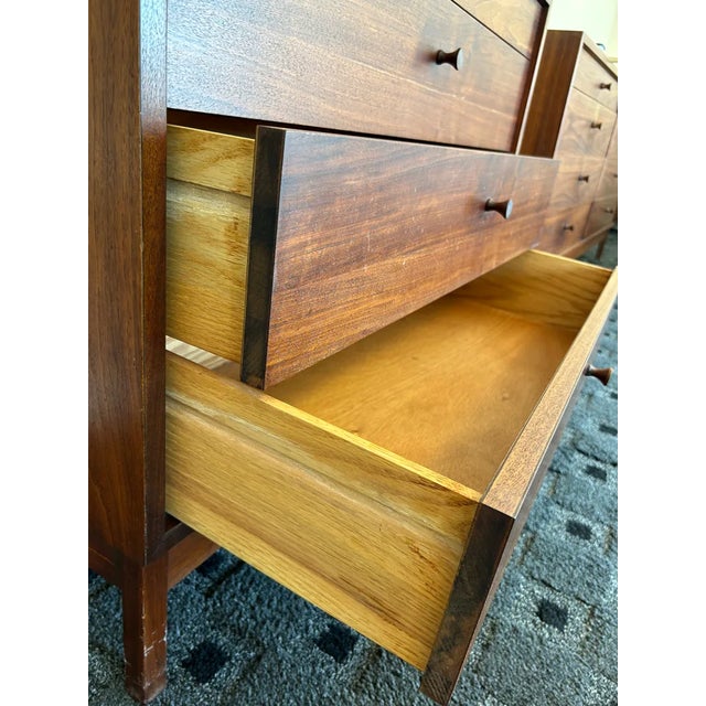 Vintage Mid-Century Modern Walnut Chest of Drawers For Sale In Baltimore - Image 6 of 13
