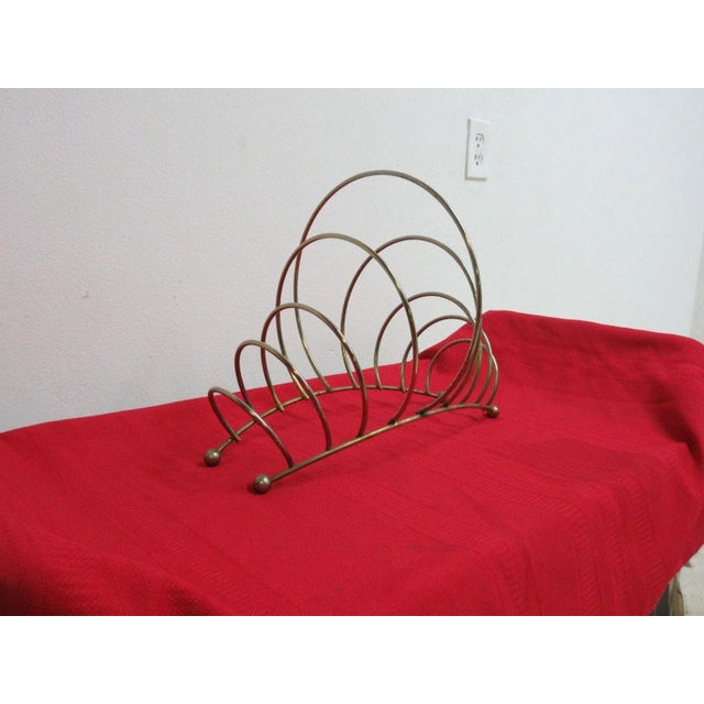 Mid-Century Modern Mid-Century Wire Magazine Rack For Sale - Image 3 of 9