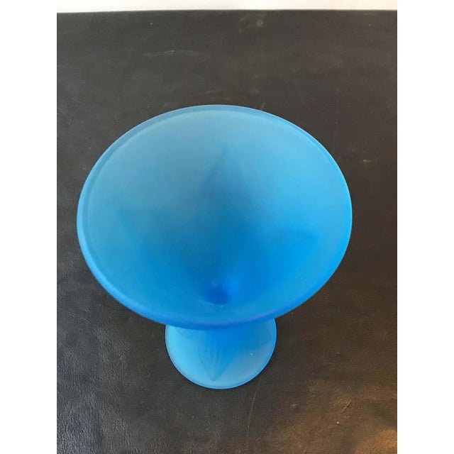 1940s Blue Frosted 1940s Cocktail Glasses - Set of 10 For Sale - Image 5 of 7