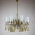 Large Mid-Century Italian Sculptural Chandelier in Brass and Glass, Italy, 1950s For Sale - Image 12 of 18