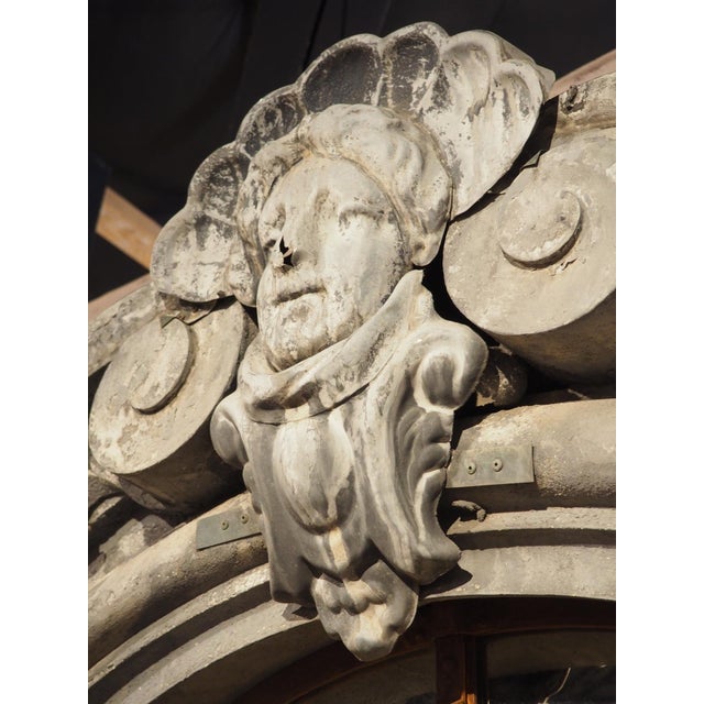 A Monumental 19th Century French Zinc Window Dormer Mirror For Sale - Image 9 of 18