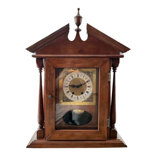 Jauch West Germany Mahogany Mantle Clock- Circa 1970-1980 For Sale