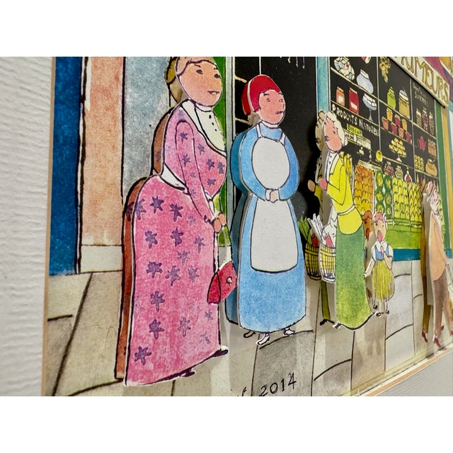 Clement French Paris Street Scene Mixed Media Artwork 2014 For Sale In Atlanta - Image 6 of 12