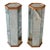 1970's Mirror & Oak Hexagon Art Pedestals 30" Tall For Sale
