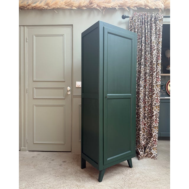 Forest Green Dark Green Parisian Bonnetière, 1950s For Sale - Image 8 of 12
