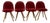 Lollypop Dining Chairs by Navratil for Vertex, 1960s, Set of 4 For Sale