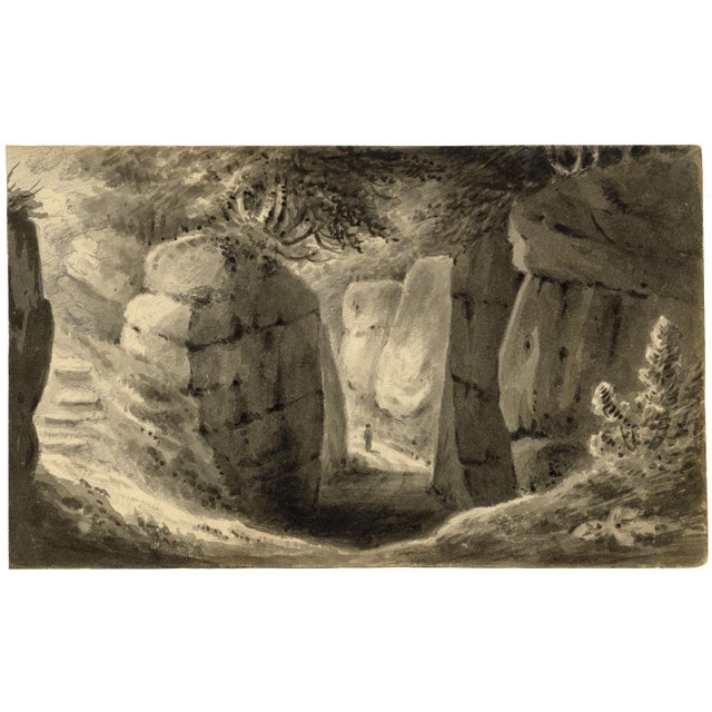 An original 1814 watercolour painting – John Maule, At the High Rocks, Tunbridge Wells, Kent.A wonderful early 19th-...