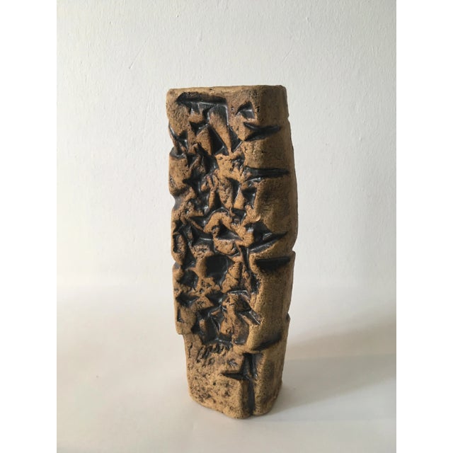 Brutalist Ceramic Vase, 1970s For Sale - Image 6 of 6