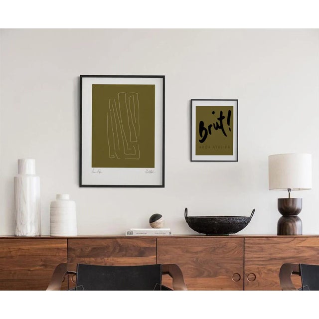 Contemporary Contemporary Minimalist Abstract Lines Giclee Print, Framed For Sale - Image 3 of 8