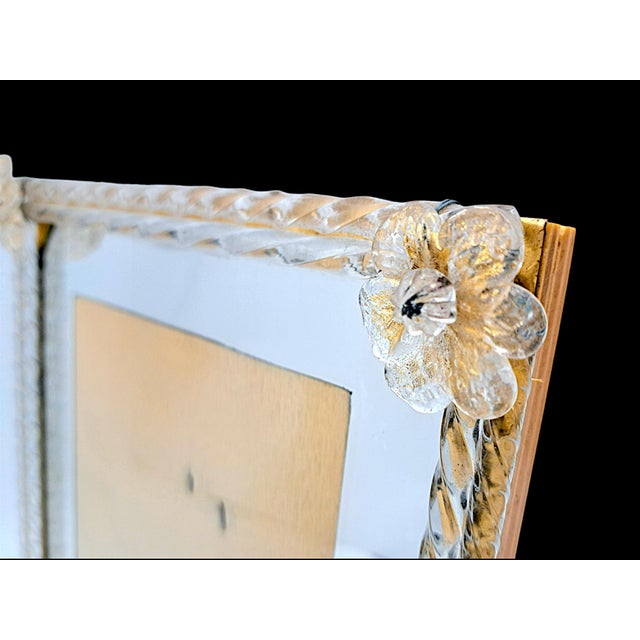 1980s Murano Glass Photo Frame from Manifattura di Murano, 1980s For Sale - Image 5 of 9
