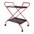 Italian Modern Black and Red Metal Food Trolley on Wheels, 1980s For Sale - Image 14 of 14