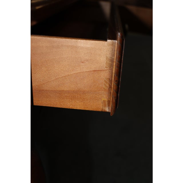 Wood Henredon Oak Console Table With Drawers For Sale - Image 7 of 14