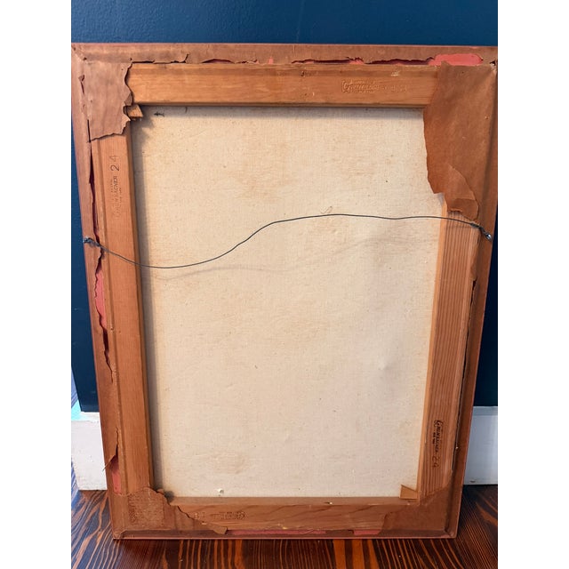 Vintage Daffodil Oil Painting on Grumbacher Ny Canvas, Original Mid Century Floral in Gold Frame, Impressionist Flower Art. Signed Mahaffey For Sale - Image 11 of 15